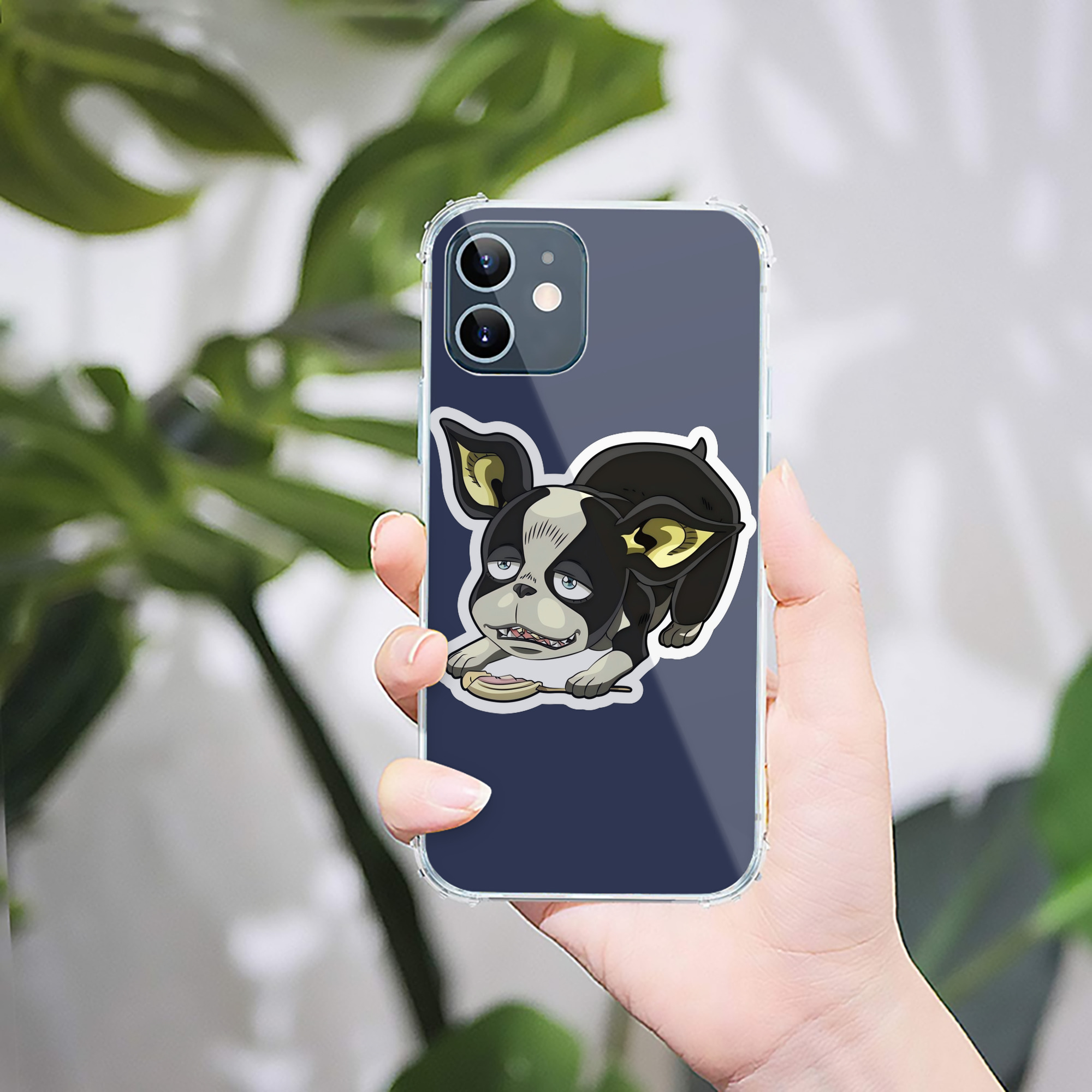（画像用） ジョジョの奇妙な冒険 イギー JoJo's Bizarre Adventure Iggy 【iPhone 12シリーズ対応】透明スマホケース（クリアソフトケース）